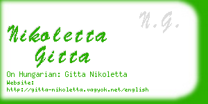 nikoletta gitta business card